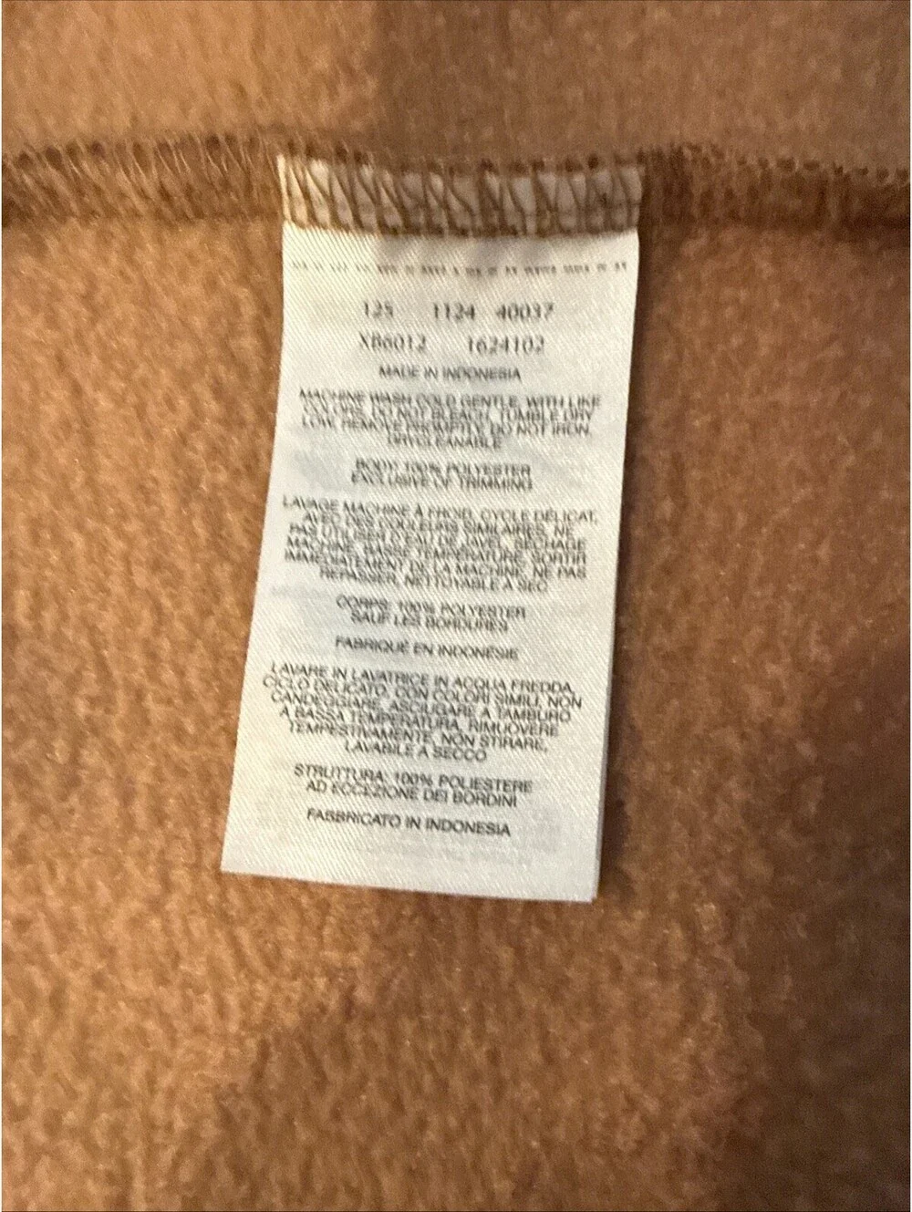 Columbia Fleece Jacket Youth Med 10/12 Brown With Green Zipper
